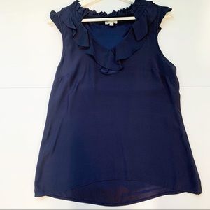 BRITT RYAN SILK RUFFLE BLOUSE